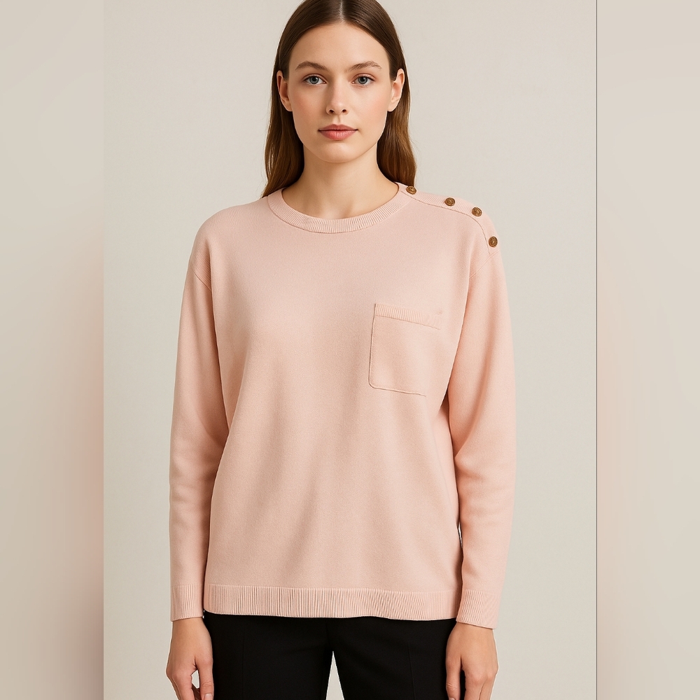 Maggie Lawrence, Pink Crewneck Pullover Sweater Size XL 18/20